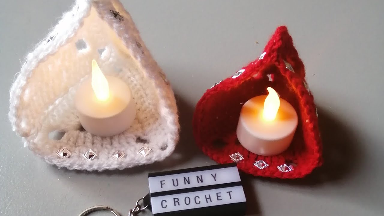 💜🕯️Lanterne au crochet (bougies à piles) 🕯️💜