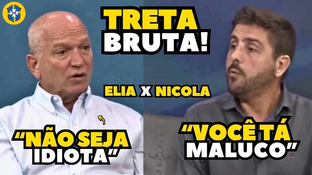 TRETA! NICOLA E ELIA JR DISCUTEM AO VIVO E CLIMA ESQUENTA SOBRE COPA DO MUNDO!!