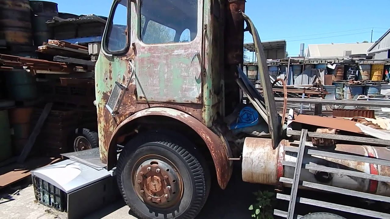 Junk yard trucks - old British Leyland tractor units
