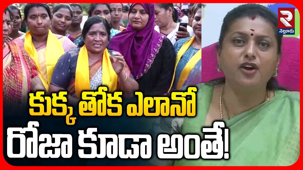 కుక్క తోక ఎలానో రోజా కూడా అంతే! TDP Women Activists Nellore Revathi Counter to YCP RK Roja | RTV