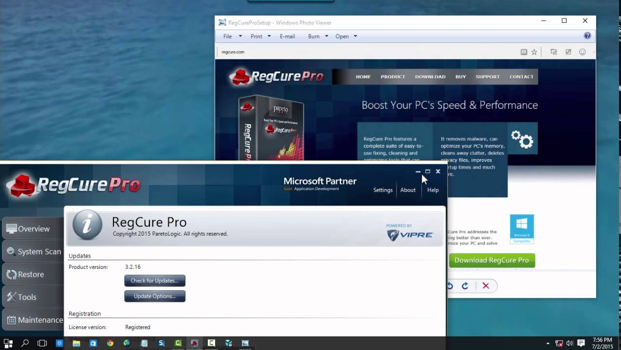 Reg Cure Pro 3 2 16 and Windows 10
