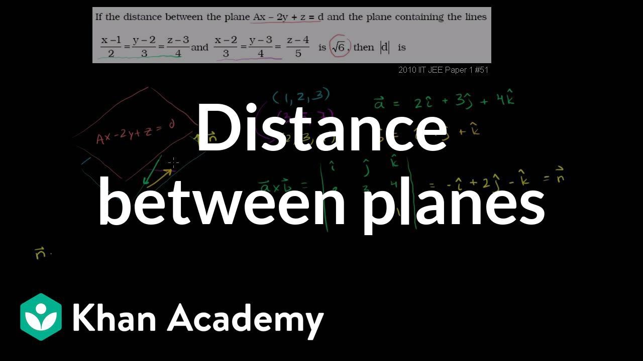 Distance between planes | Vectors and spaces | Linear Algebra | Khan Academy