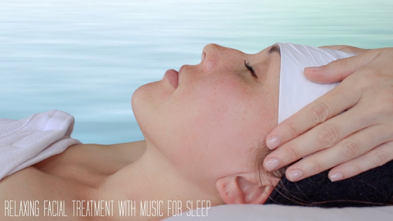 Relaxing facial with calming music and treatment sounds 😴 (no talking)
