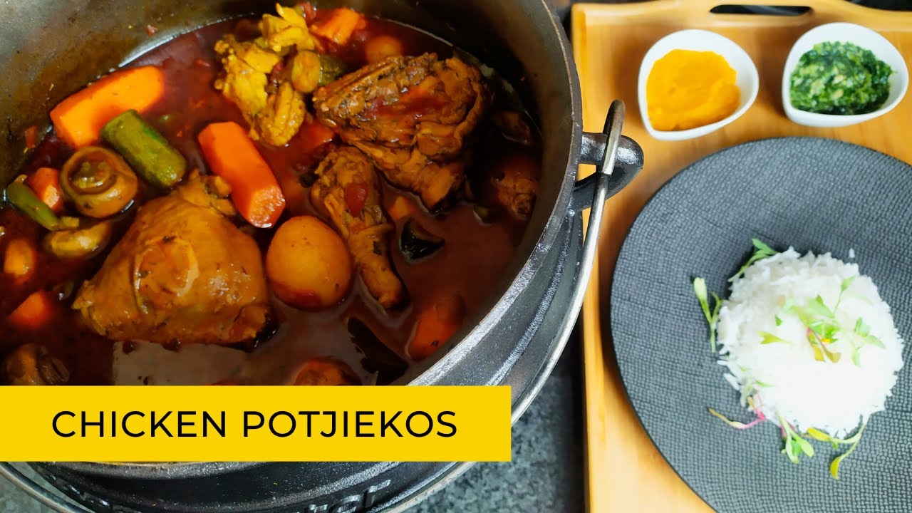 CHICKEN POTJIEKOS RECIPES | South African Traditional Way | Chicken Potjie