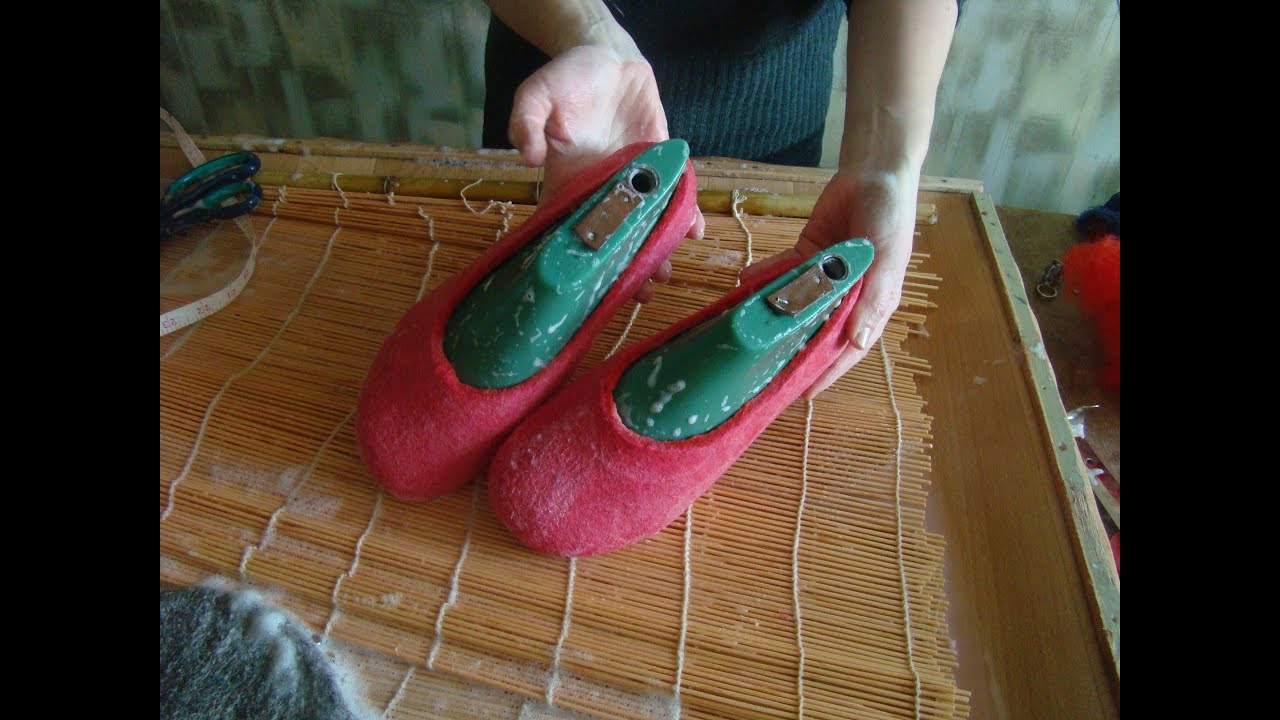 how to make felted wool shoes and slippers