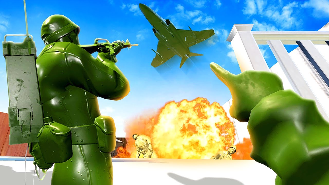 New TOY Airstrike Obliterates Soldiers - Plastic Battlegrounds VR
