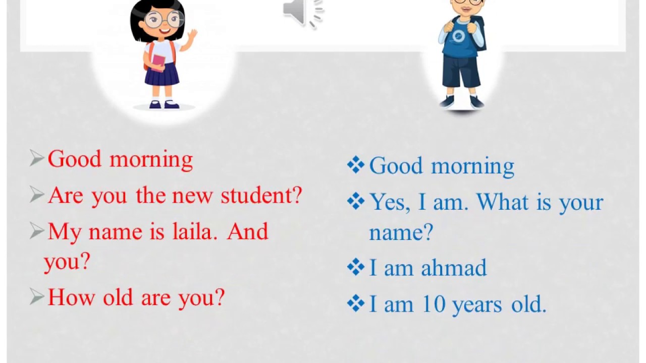 ENGLISH : How to introduce yourself