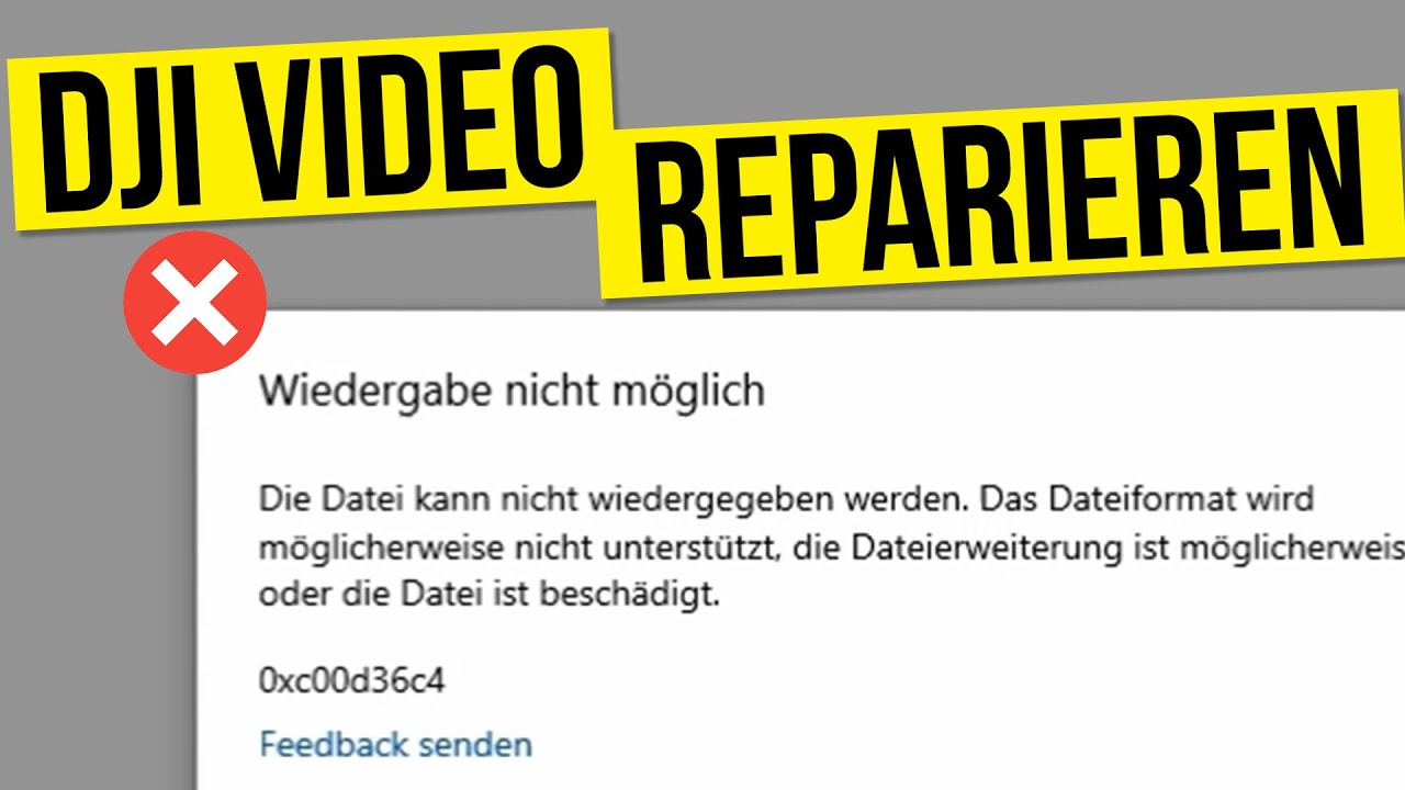 DJI Drohne defekte Videodatei kostenlos mit djifix reparieren: Besch&auml;digte Videos wiederherstellen.