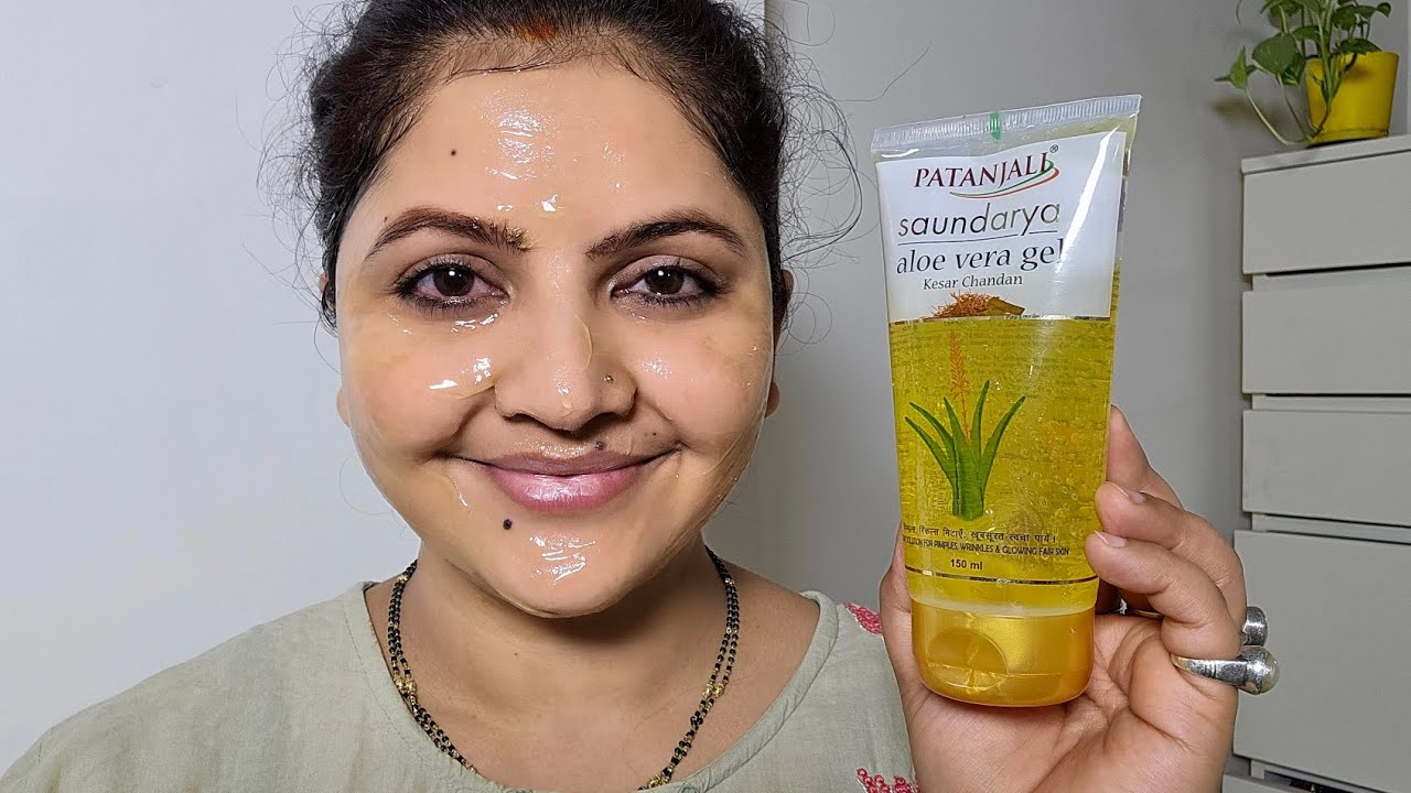 PATANJALI SAUNDARYA KESAR CHANDAN ALOEVERA GEL FOR FACE AND BODY | RARA | ALOEVERA GEL benefits