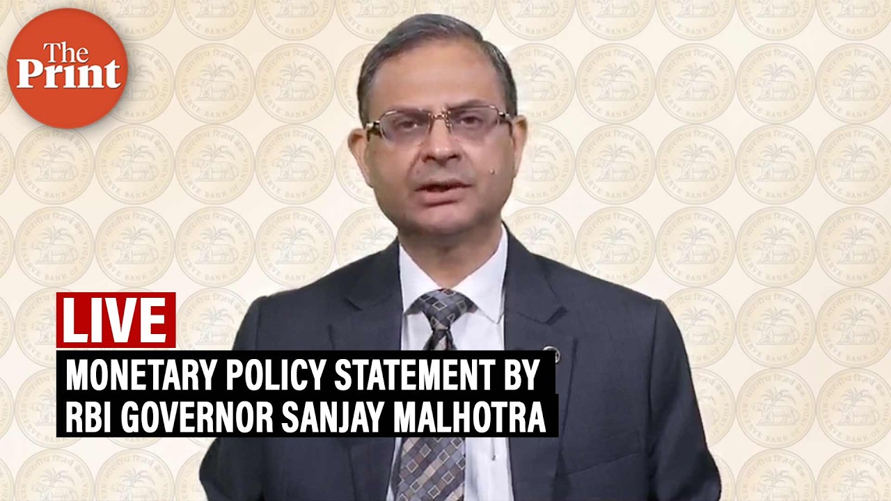 LIVE: Monetary Policy Statement by RBI Governor Sanjay Malhotra