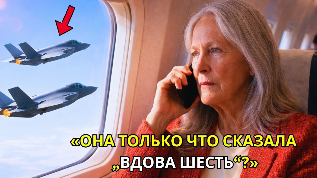 «Пожилая женщина тихо сидела в самолёте — пока пилоты F-35 не назвали по радио „ВДОВА ШЕСТЬ“.»