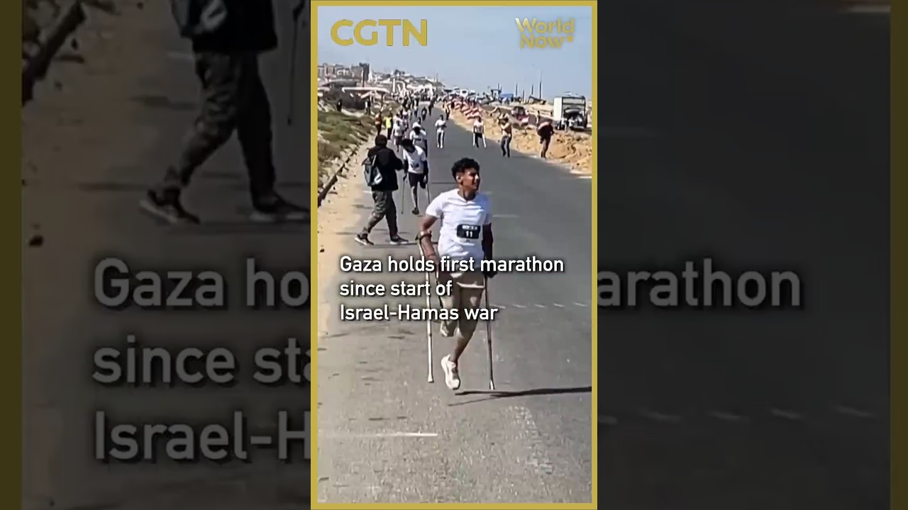 Gaza holds first marathon since start of Israel-Hamas war