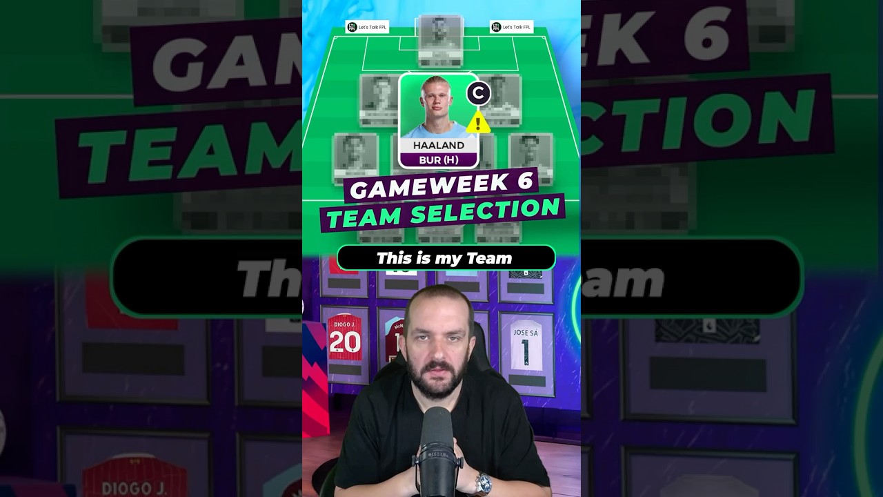 MY FPL TEAM SELECTION FOR GAMEWEEK 6 #fantasypremierleague #fpltips #fyp