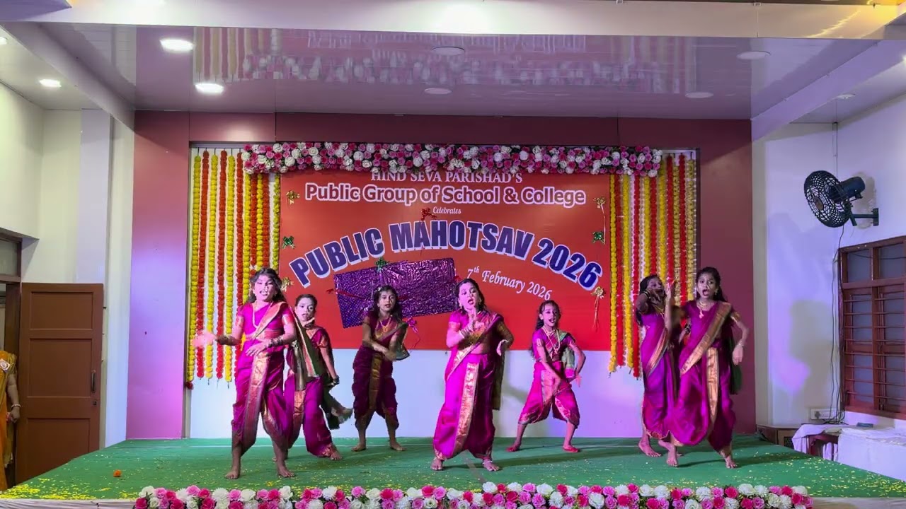 Gulabi saree | Public English Primary School | Public Mahotsav 2026 | Hind Seva Parishad #annualday 