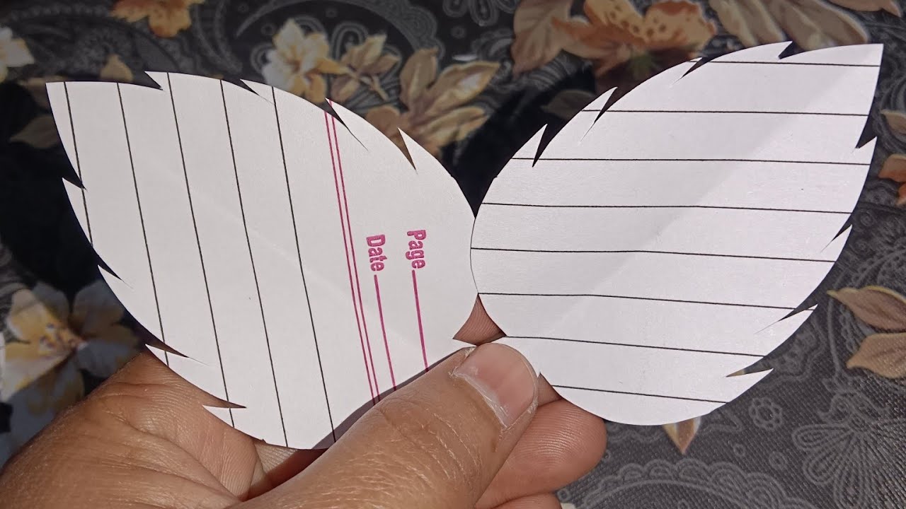 How to cutting Rose 🌹 leaf from paper 📜