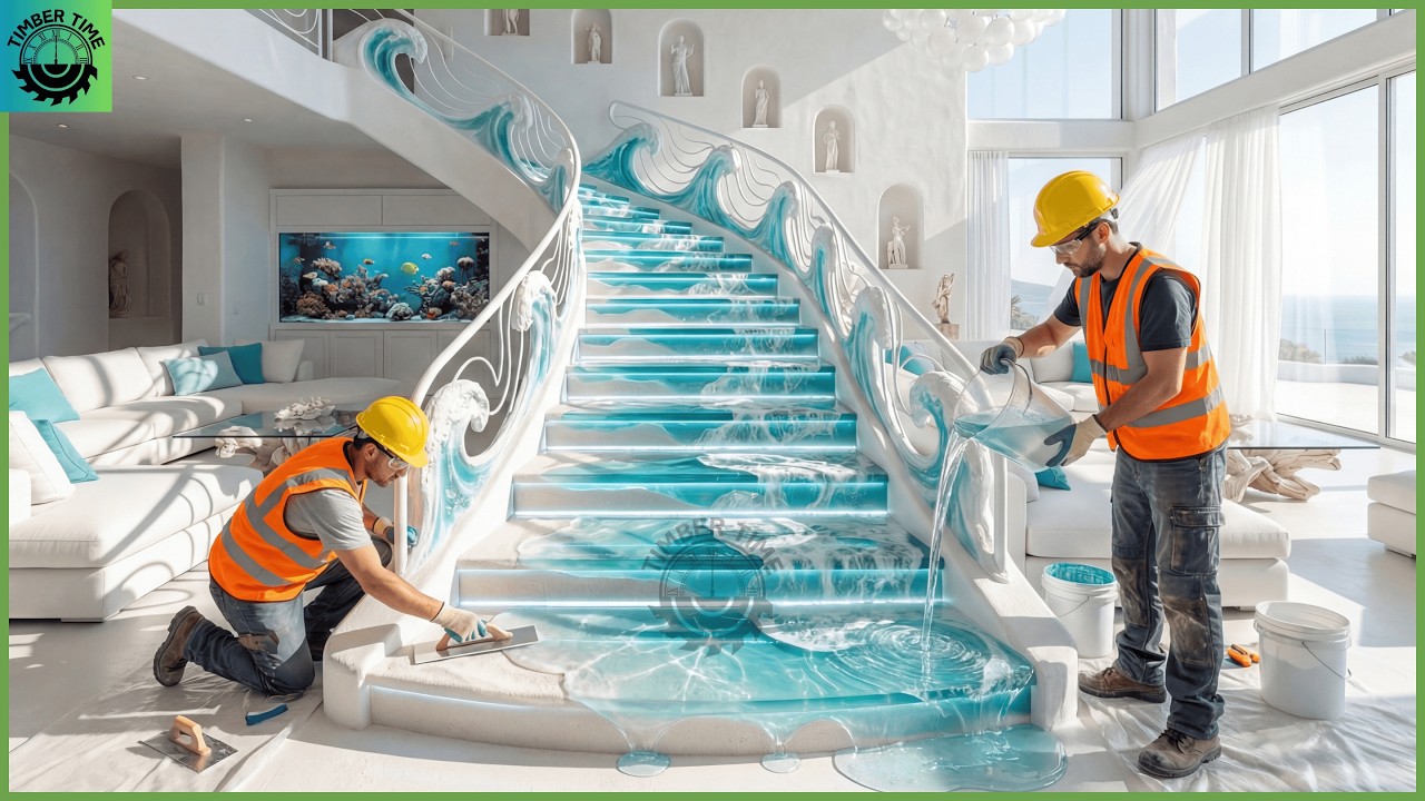 Top 13 Home Decor Epoxy Stair Designs for Modern Interiors