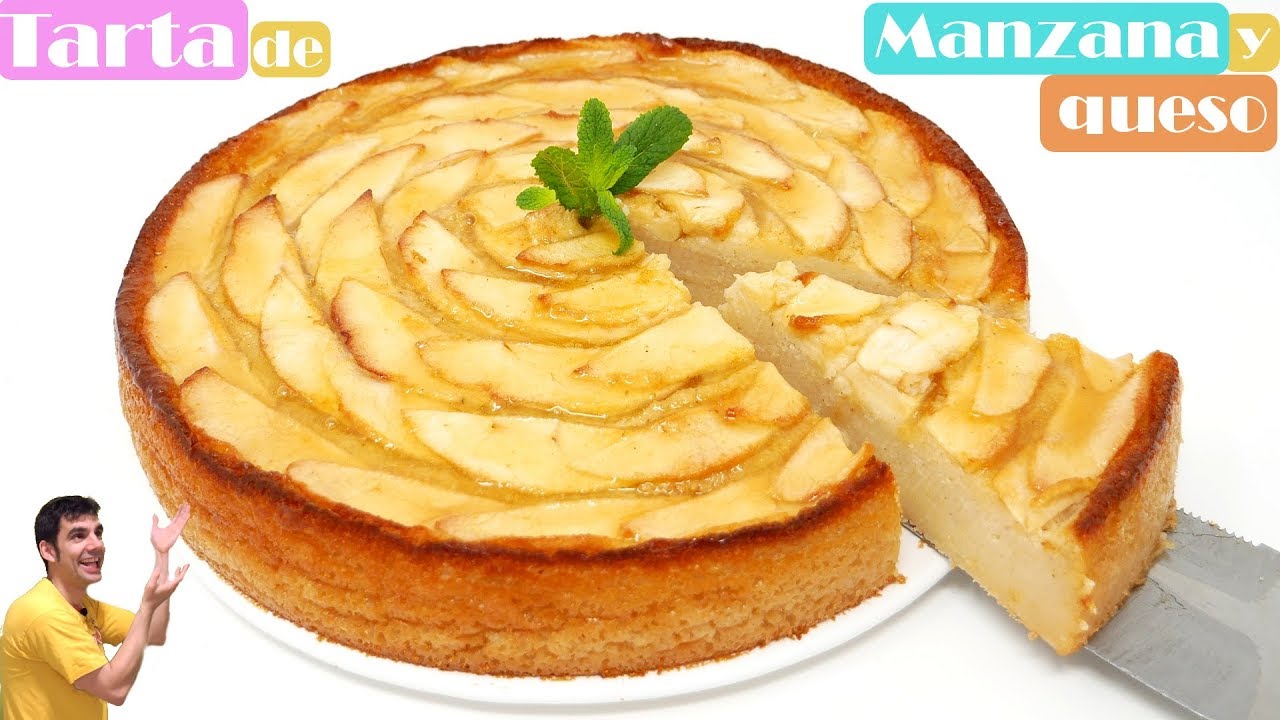 TARTA de MANZANA y QUESO🍏🥧🍰🍎 (MUY FÁCIL Y DELICIOSA) Receta # 546