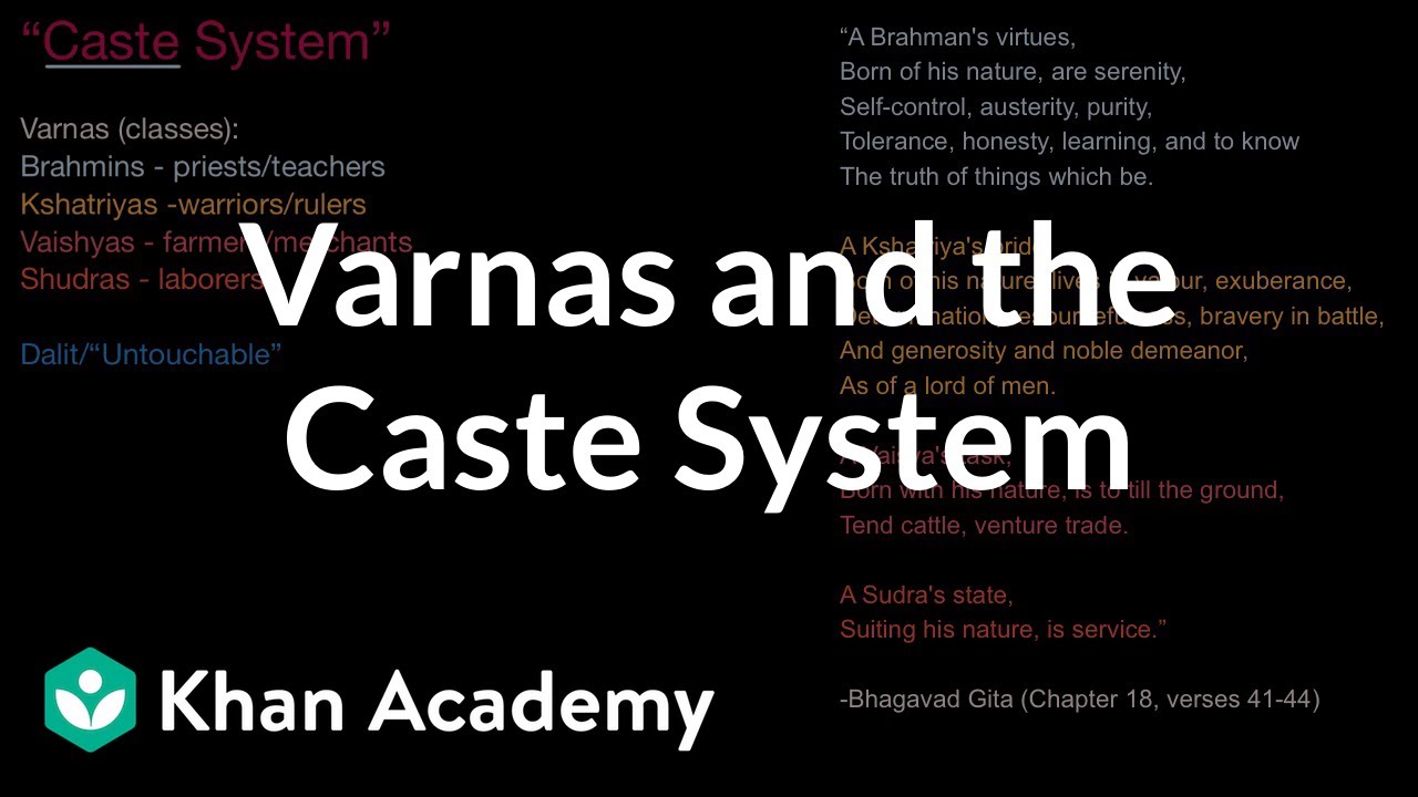 Varnas and the Caste System | World History | Khan Academy