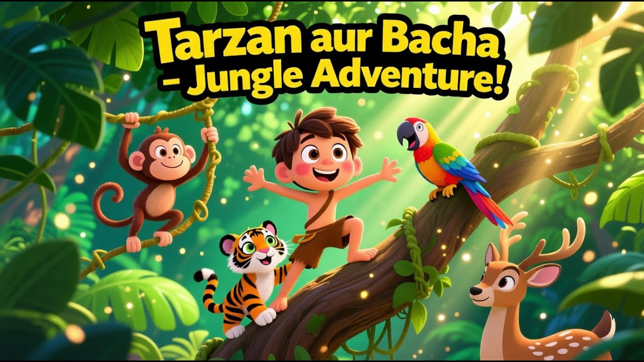 Tarzan Or Bacha – Jungle Ki Mysterious Adventure Story | Urdu Fairy Tale | Kids Moral Story In Hindi