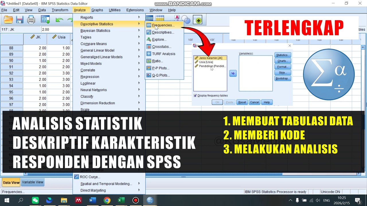 TUTORIAL ANALISIS STATISTIK DESKRIPTIF KARAKTERISTIK RESPONDEN DENGAN SPSS | MULAI DARI 0 - SELESAI