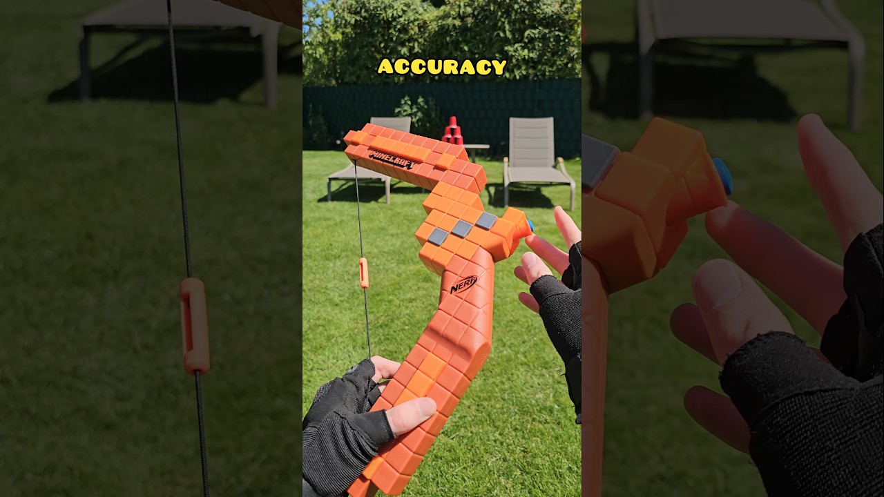 NERF MINECRAFT BOW TEST😱 #shorts #hasbro #ad #werbung