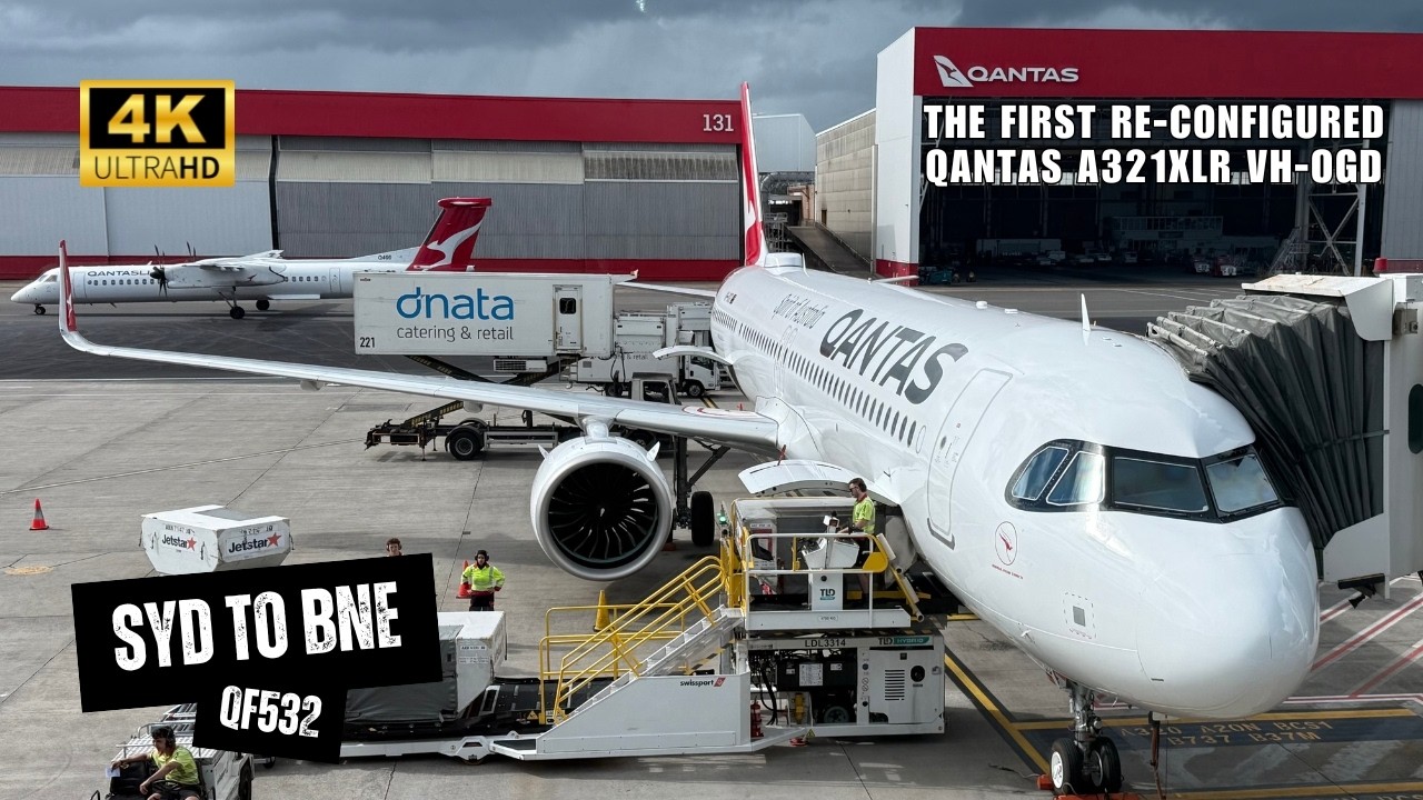 Klasa ekonomiczna QANTAS A321XLR QF532 &ndash; Sydney &ndash; Brisbane, lot najnowszym samolotem Qantas A321-...