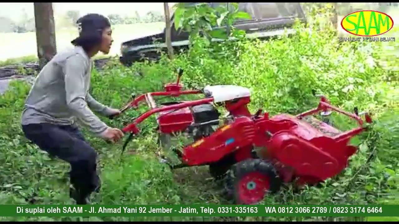 Alat Pemangkas Penghancur  Pemotong Rumput, Semak Belukar, Ilalang  Penggerak Mini Tiller SAAM
