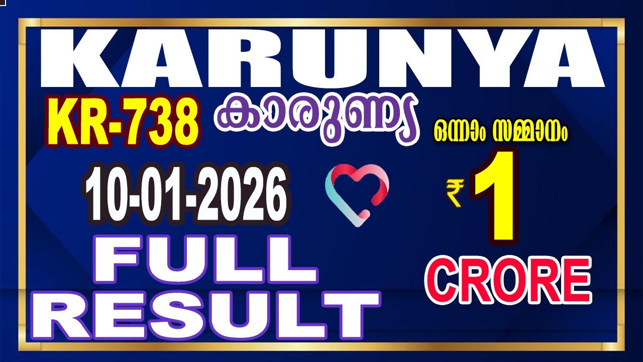 KERALA LOTTERY RESULT|RESULT HIGHLIGHTS|KARUNYA bhagyakuri KR738|Kerala LotteryResultToday|todaylive