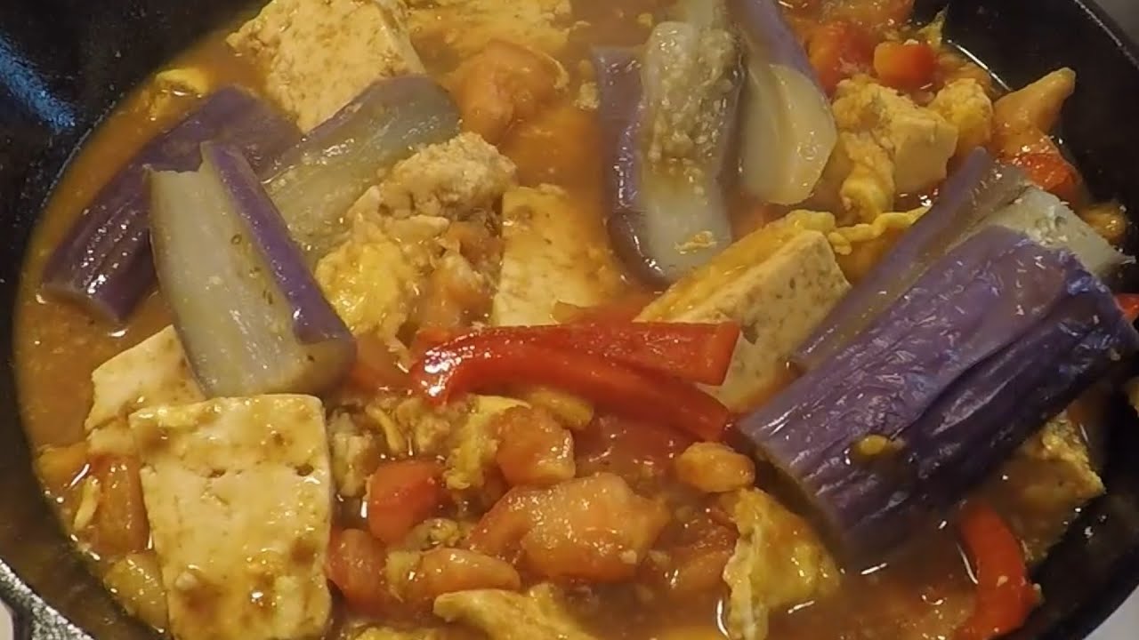 BERENJENA Y TOFU  ESTILO ORIENTAL.  RAPIDO, FACIL Y DELICIOSO