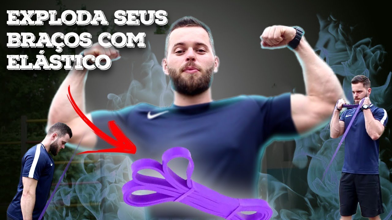 EXPLODA SEUS BRAÇOS TREINANDO EM QUALQUER LUGAR COM ELÁSTICO SUPER BAND - TREINO DE BÍCEPS E TRÍCEPS