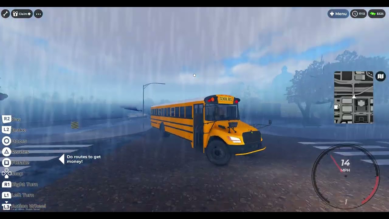 part 1 of playing school bus sim