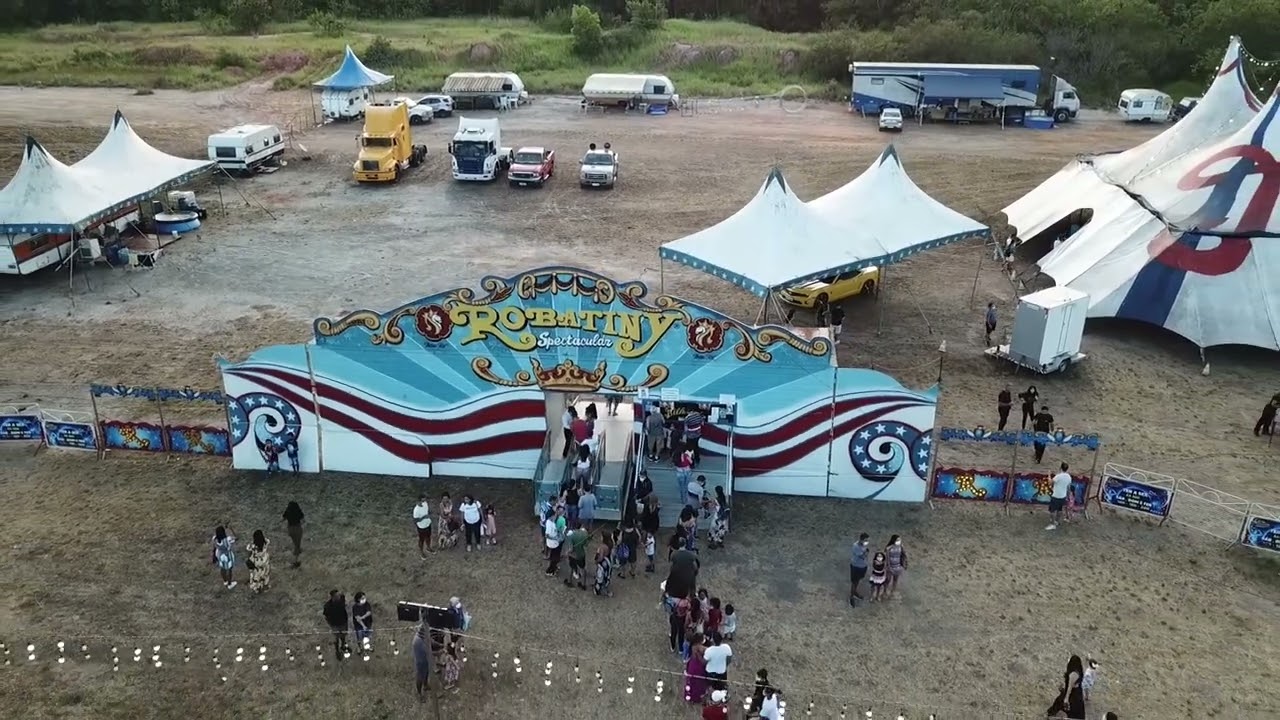 Imagens aéreas Circo Robatiny temporada Macaé