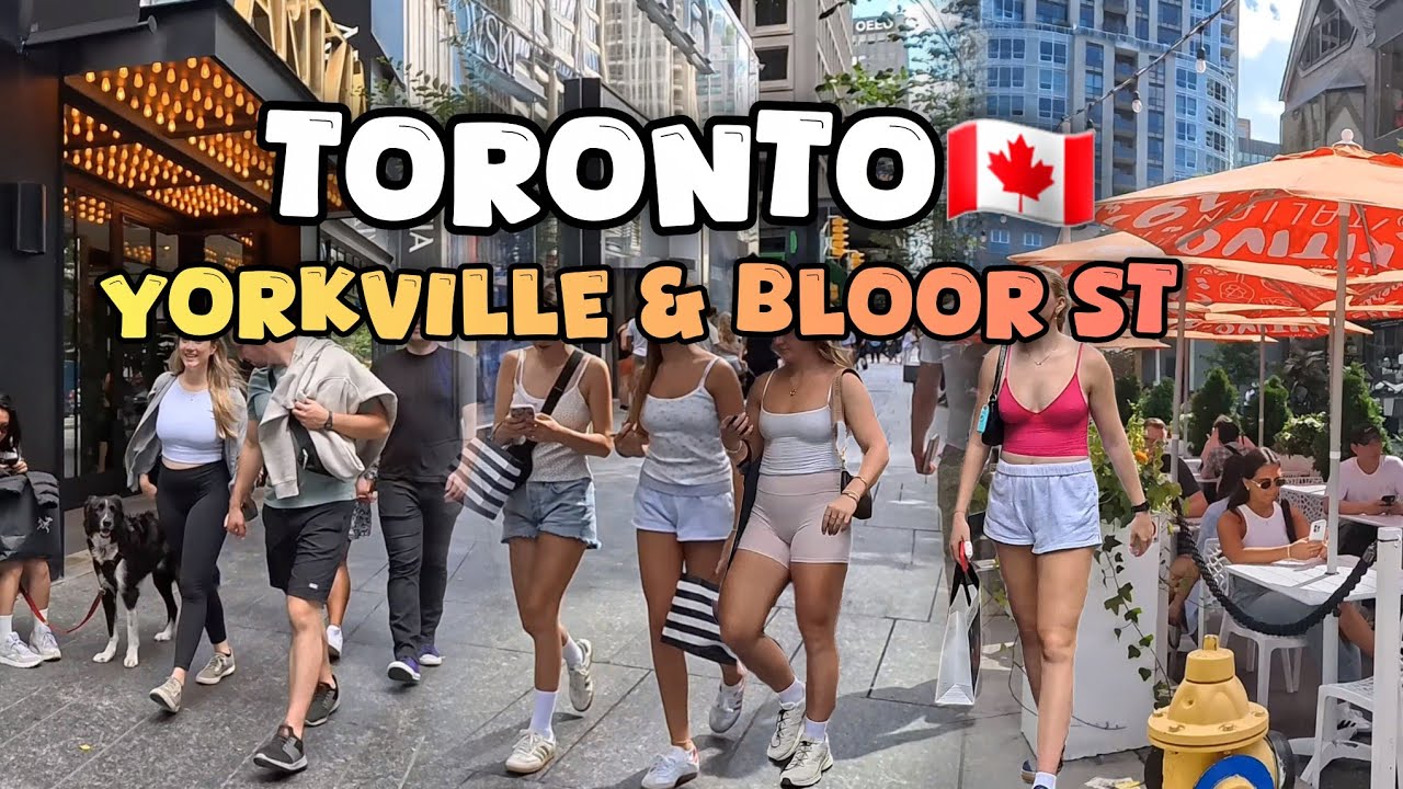 Toronto Downtown Bloor St And Yorkville Village Walking Tour Toronto Canada 4K