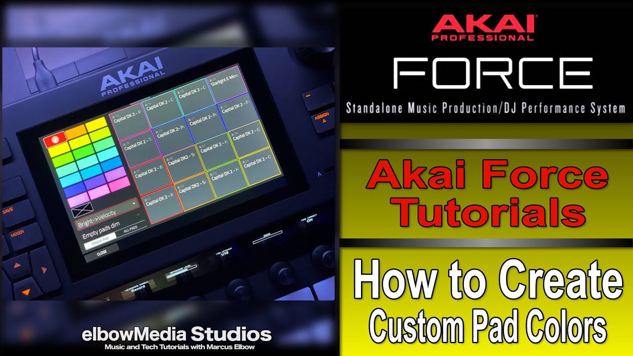 Учебное пособие по Akai Force | Как создавать собственные цвета пэдов и наборы ударных