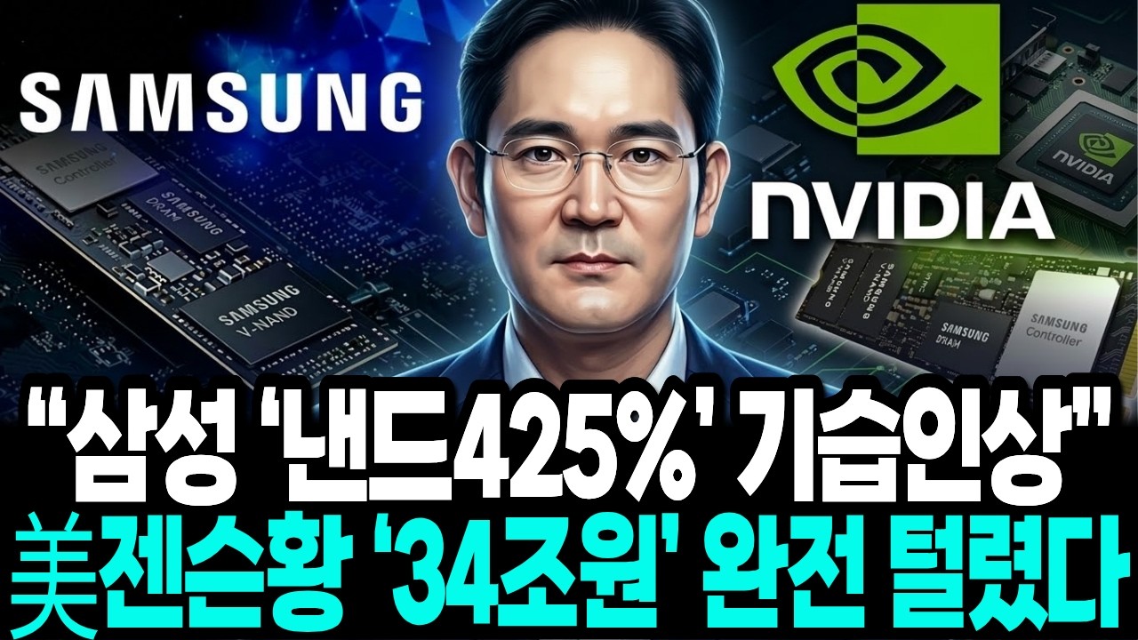삼성, 낸드값 550% 인상 기습 선언 “젠슨황 ‘34조원’ 탈탈 털렸다”