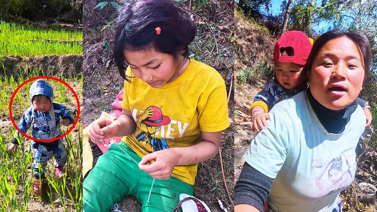 Jonson enjoying crops field || Sanjita Jina & Jonson enjoying outing@pastorallifeofnepal