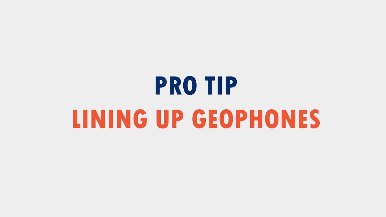 Vertek Pro Tip - Lining Up Geophones