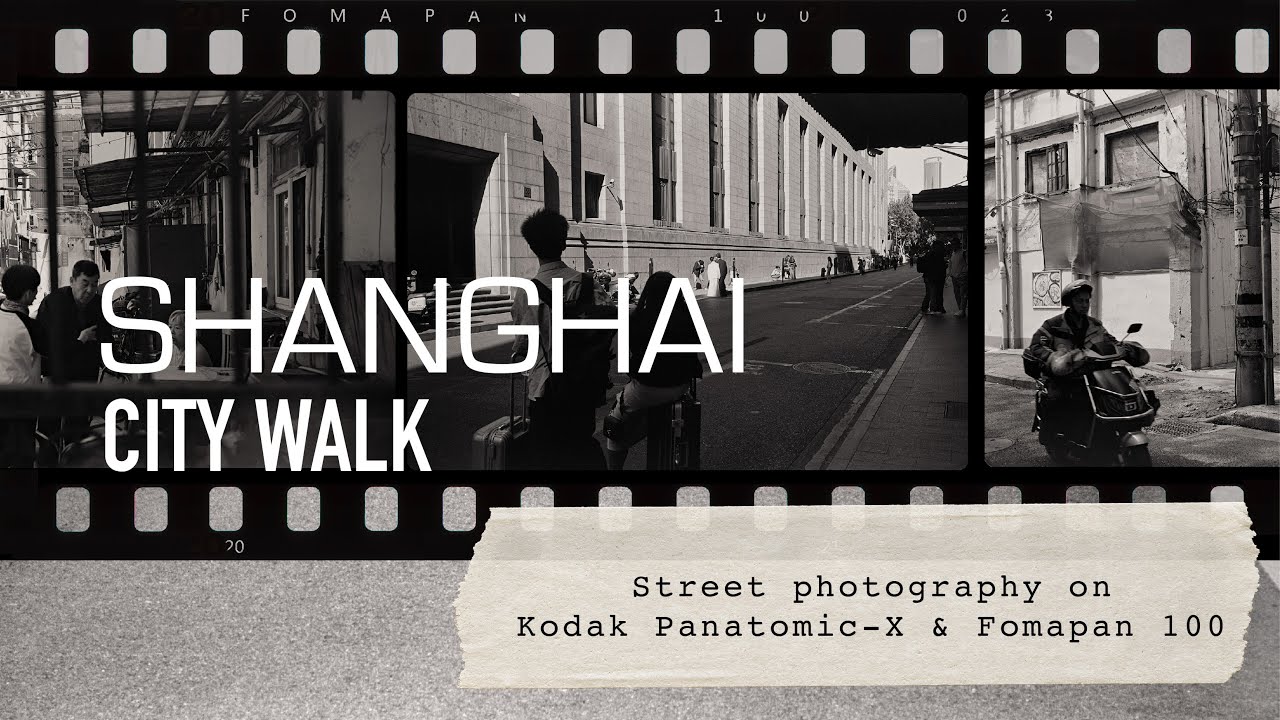 Walking old street in Shanghai, Street Photography on 35mm B&W Film