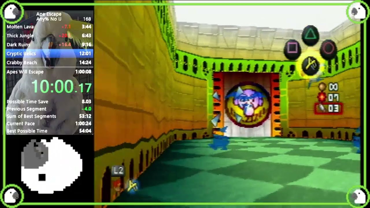 PB: Ape Escape Any% No IJ in 58:31