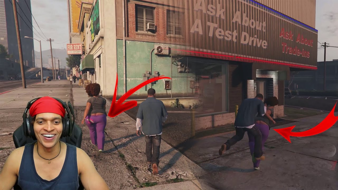 Grand Theft Auto 5: Уличные развлечения с девушками