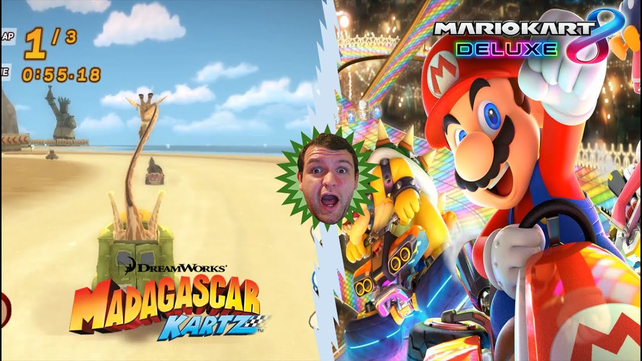 WTH IS THIS BACK TO MARIO KART INSTEAD! [Madagascar Kartz and Mario Kart 8 Pt. 2] Gameplay