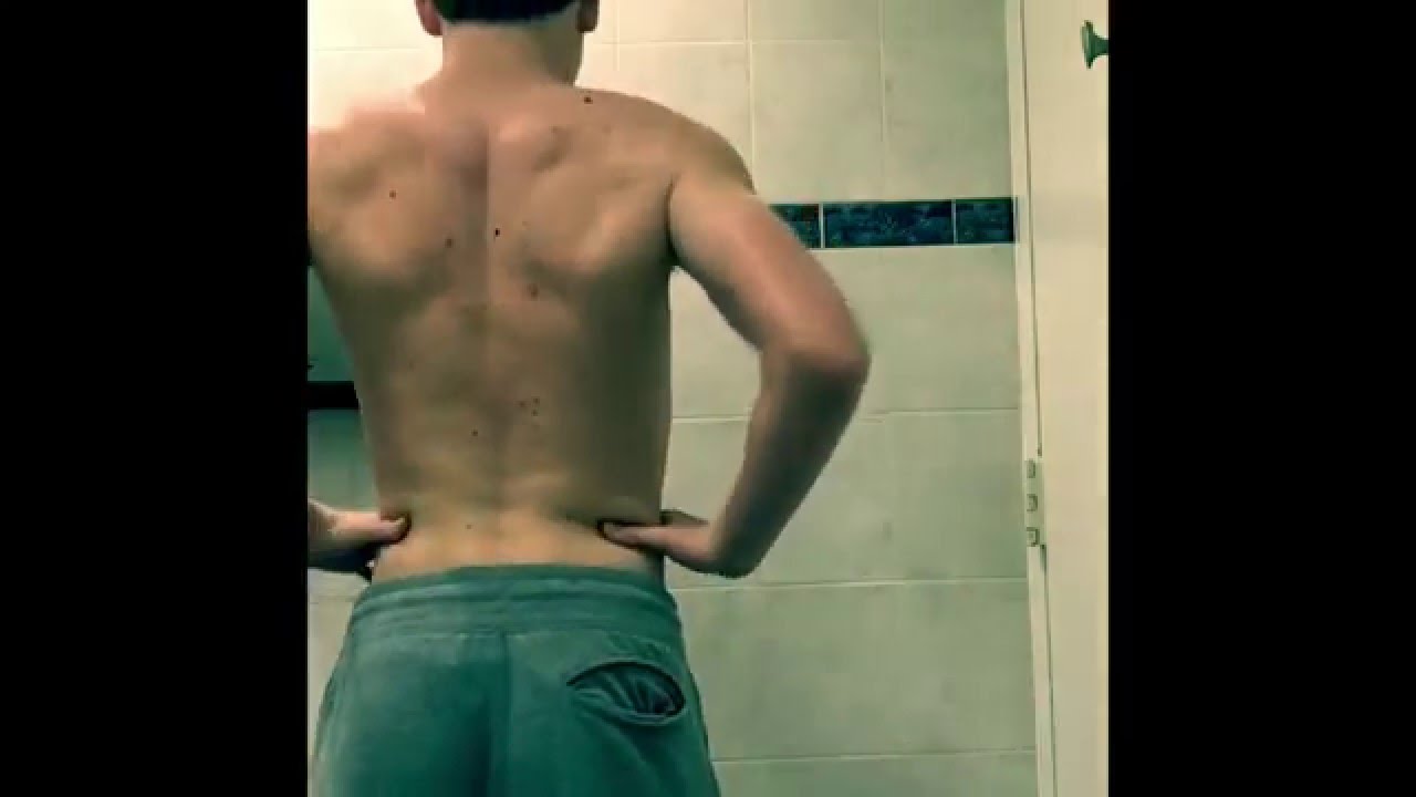 Back | Bicep Workout With 14 Year Old Bodybuilder+Flexing