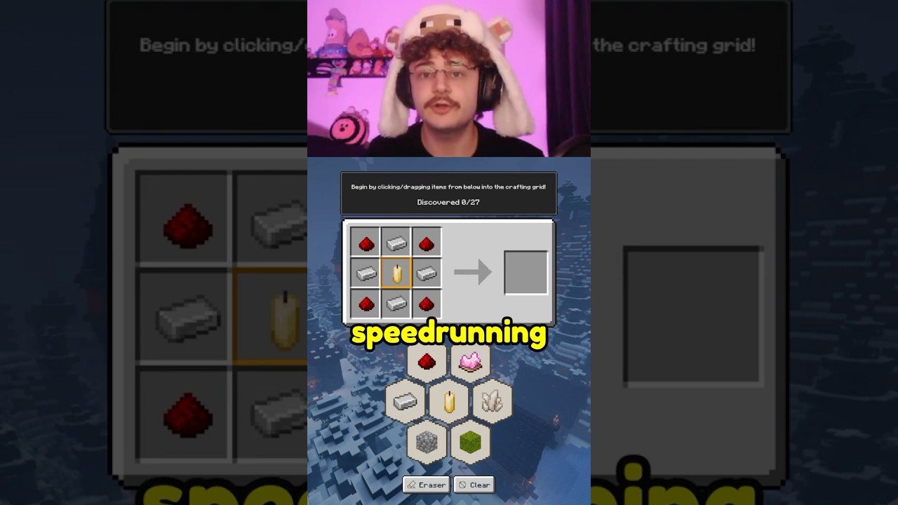 Скоростное прохождение Minecraft и создание предметов