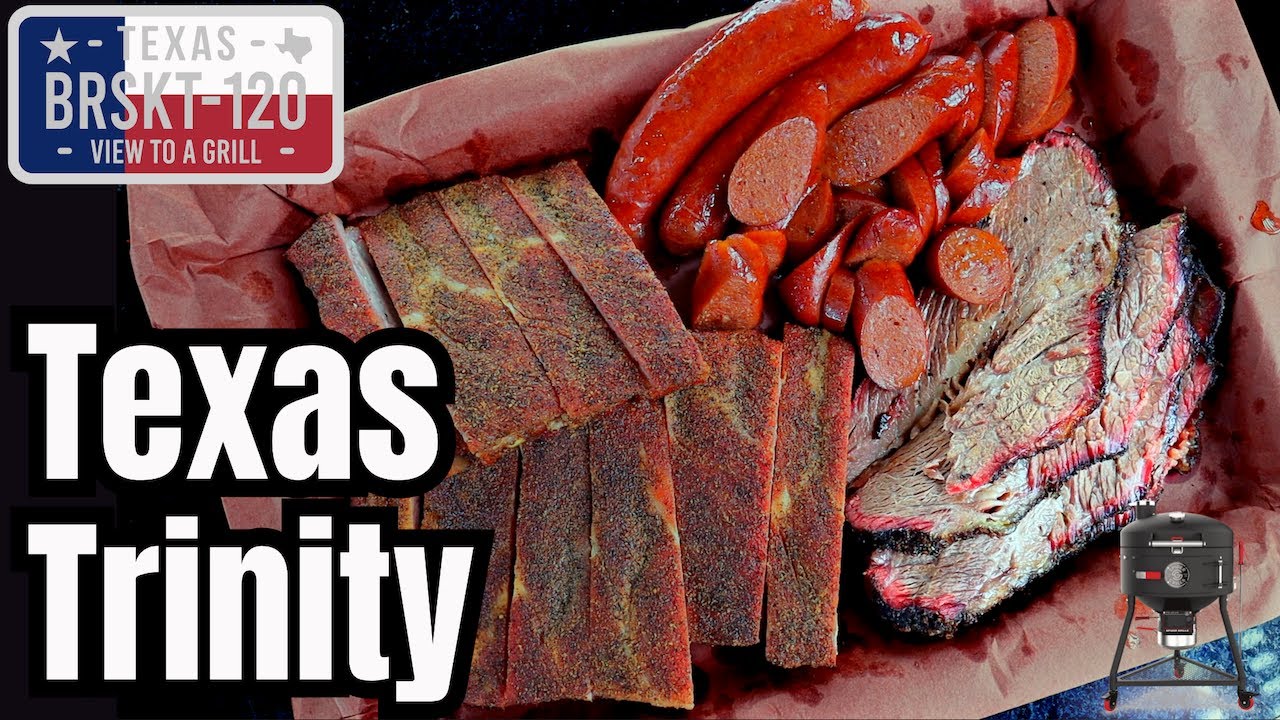 Texas Trinity - Brisket, Ribs, Hot Links - Spider Grills Huntsman