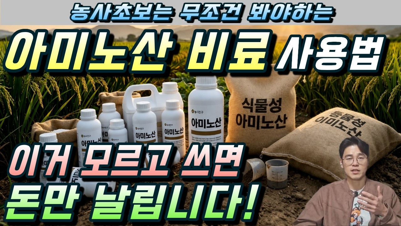 농사초보는 무조건 봐야하는 아미노산 비료 사용법. 모르고 쓰면 돈만 날립니다.