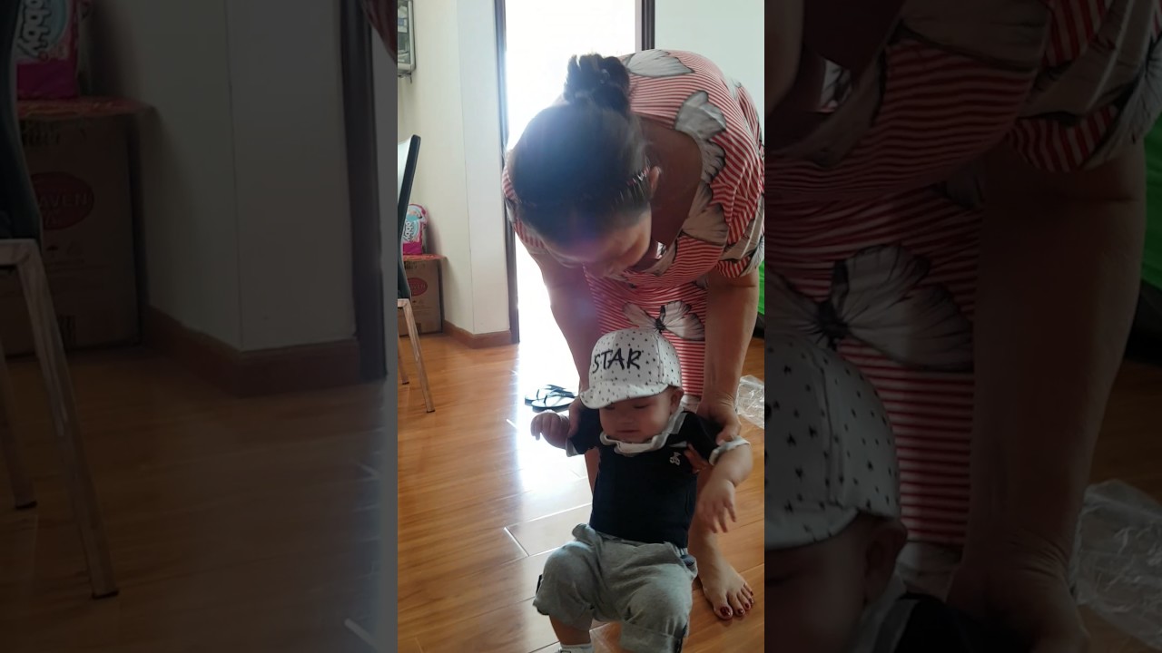 Khoai mang giày tập đi