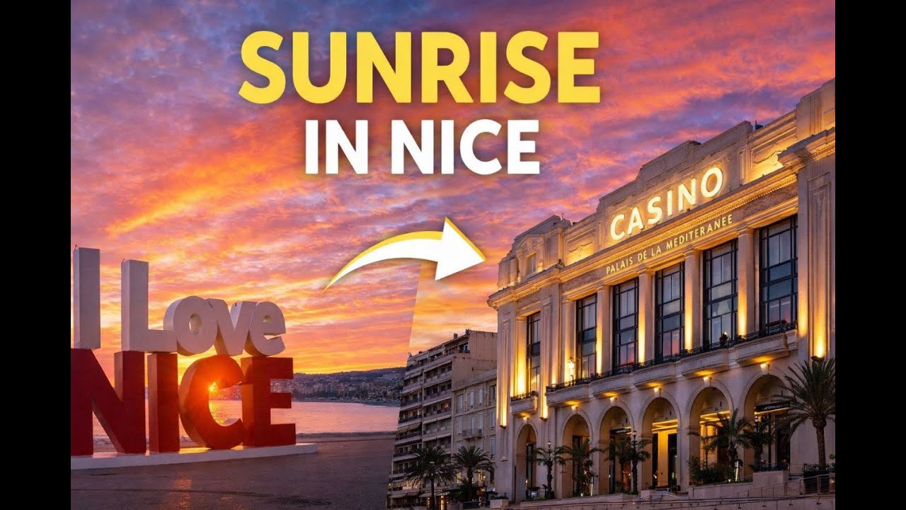 Sunrise Walk in Nice 🇫🇷 From “I Love Nice” to Casino Partouche