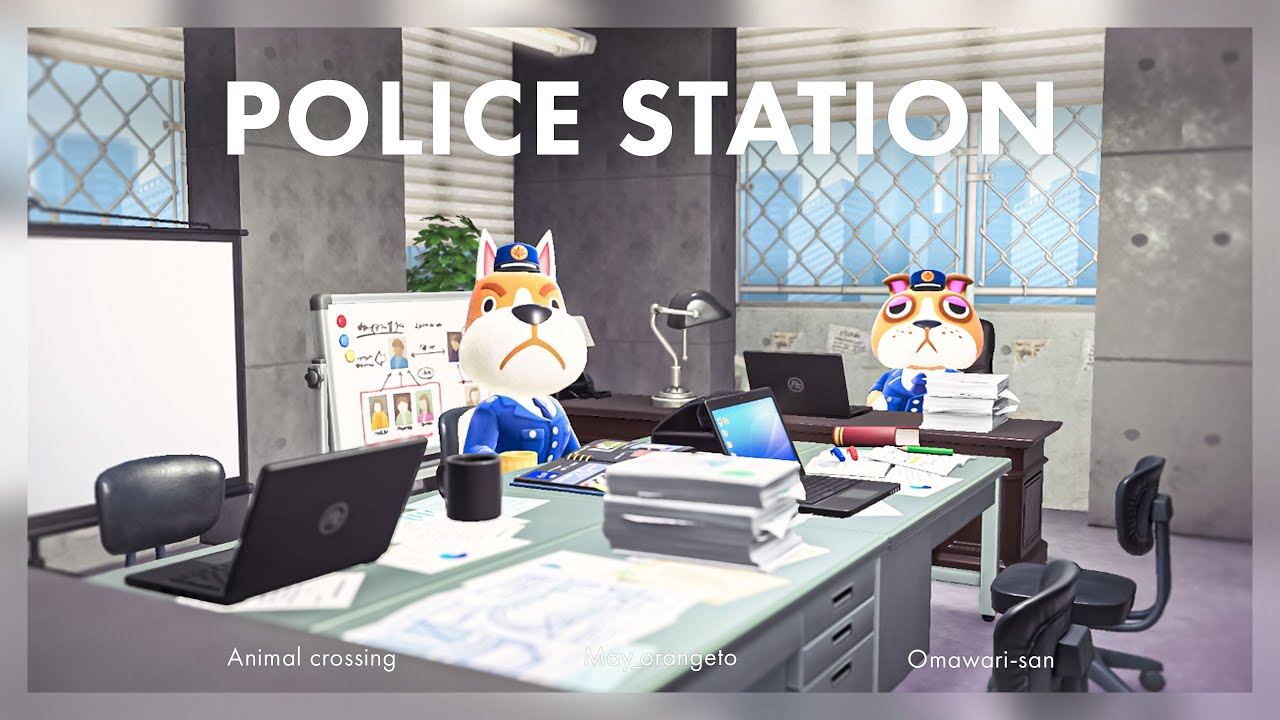 【あつ森】おまわりさんたちのための警察署作り｜あきちのかべ｜SPEED BUILD【ハピパラ】