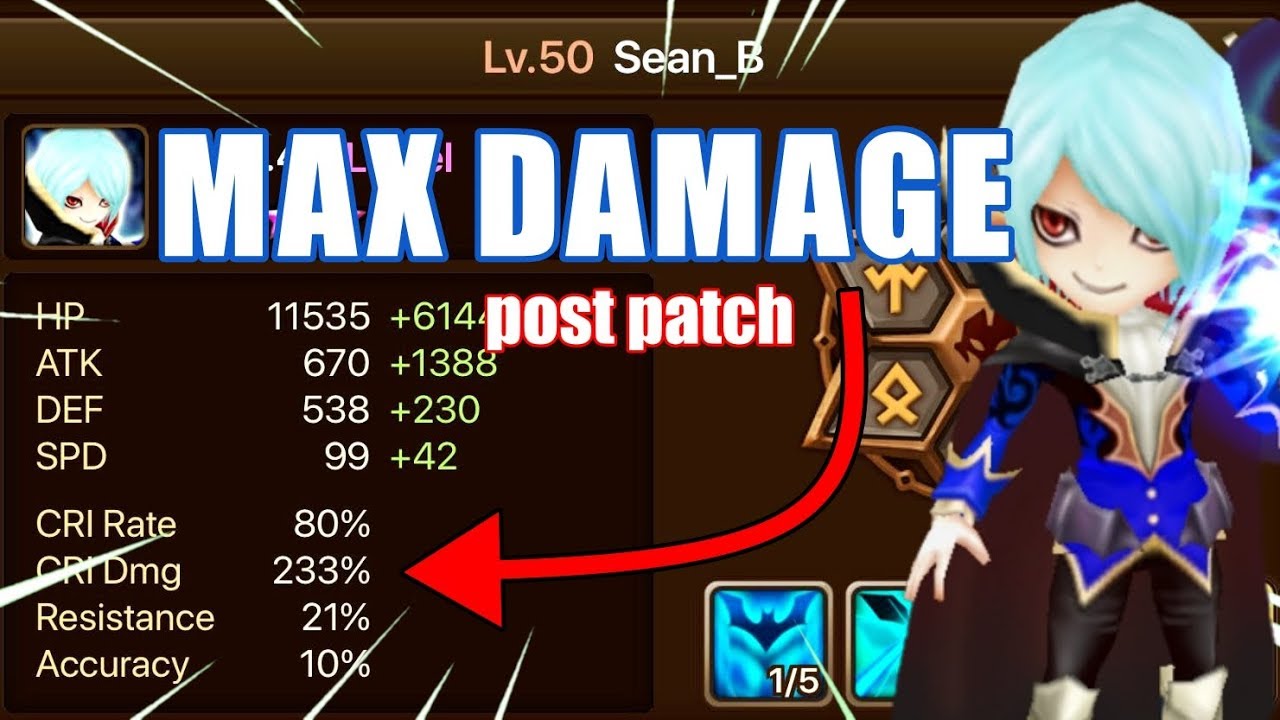 MAX DAMAGE: LIESEL, Water Vampire After Patch | Summoners War