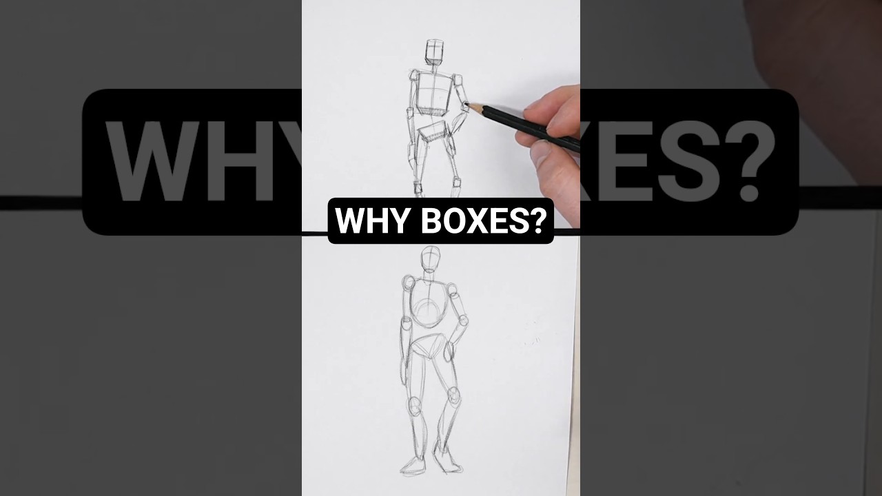 Why do Artists draw Boxes for bodies?